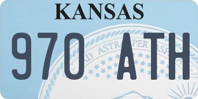 KS license plate 970ATH