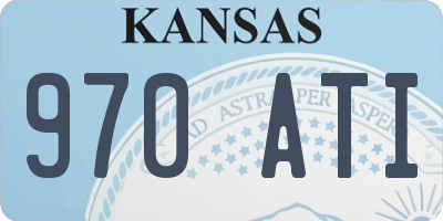 KS license plate 970ATI