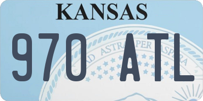 KS license plate 970ATL
