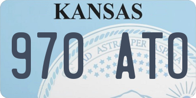 KS license plate 970ATO