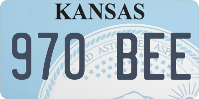 KS license plate 970BEE