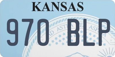 KS license plate 970BLP