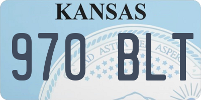 KS license plate 970BLT
