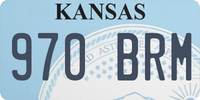 KS license plate 970BRM
