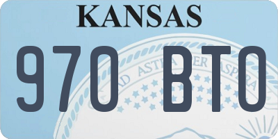 KS license plate 970BTO