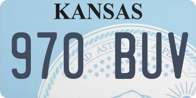 KS license plate 970BUV