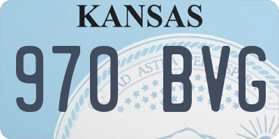 KS license plate 970BVG