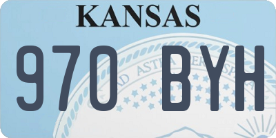 KS license plate 970BYH