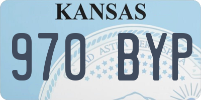 KS license plate 970BYP