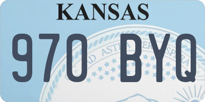 KS license plate 970BYQ