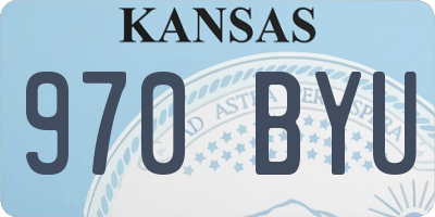 KS license plate 970BYU