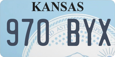 KS license plate 970BYX