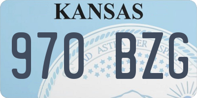 KS license plate 970BZG