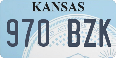 KS license plate 970BZK