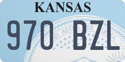 KS license plate 970BZL