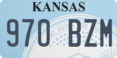 KS license plate 970BZM
