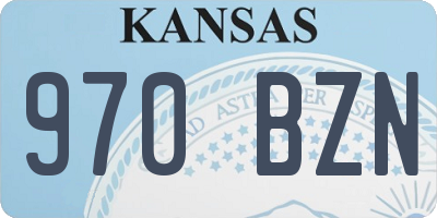 KS license plate 970BZN