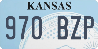 KS license plate 970BZP