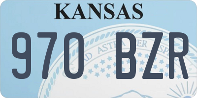 KS license plate 970BZR
