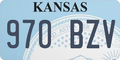 KS license plate 970BZV