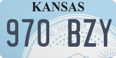 KS license plate 970BZY