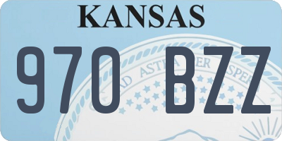 KS license plate 970BZZ