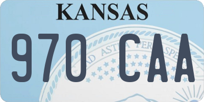 KS license plate 970CAA