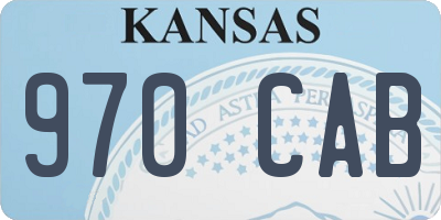 KS license plate 970CAB