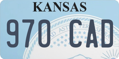 KS license plate 970CAD