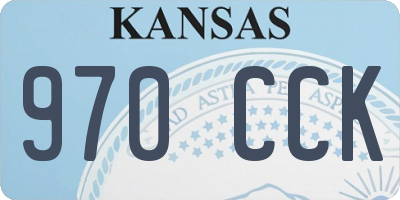 KS license plate 970CCK