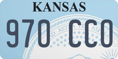 KS license plate 970CCO