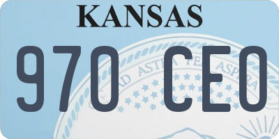 KS license plate 970CEO