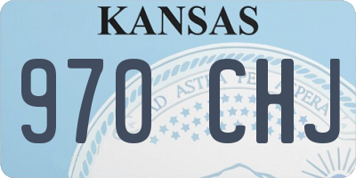 KS license plate 970CHJ
