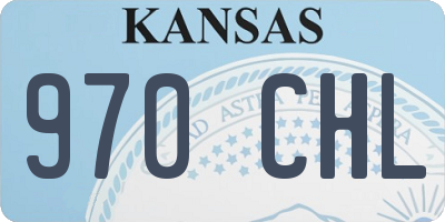 KS license plate 970CHL