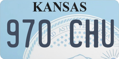 KS license plate 970CHU