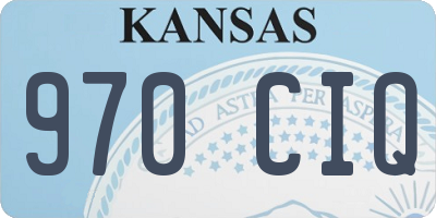 KS license plate 970CIQ