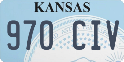 KS license plate 970CIV