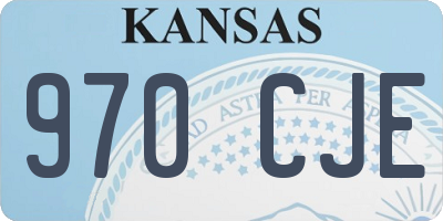 KS license plate 970CJE
