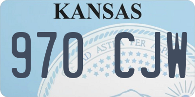 KS license plate 970CJW