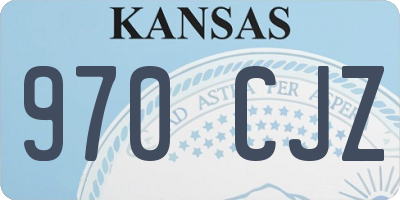KS license plate 970CJZ