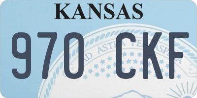 KS license plate 970CKF