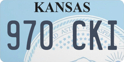 KS license plate 970CKI