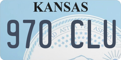 KS license plate 970CLU