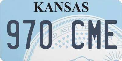 KS license plate 970CME