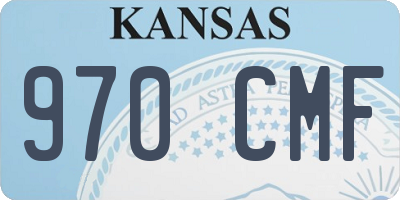 KS license plate 970CMF