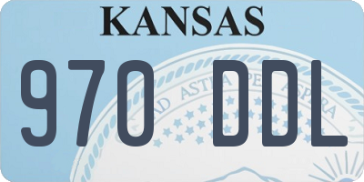 KS license plate 970DDL
