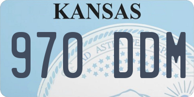 KS license plate 970DDM