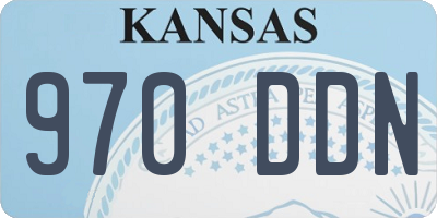 KS license plate 970DDN