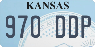 KS license plate 970DDP