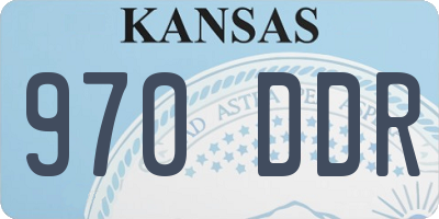 KS license plate 970DDR